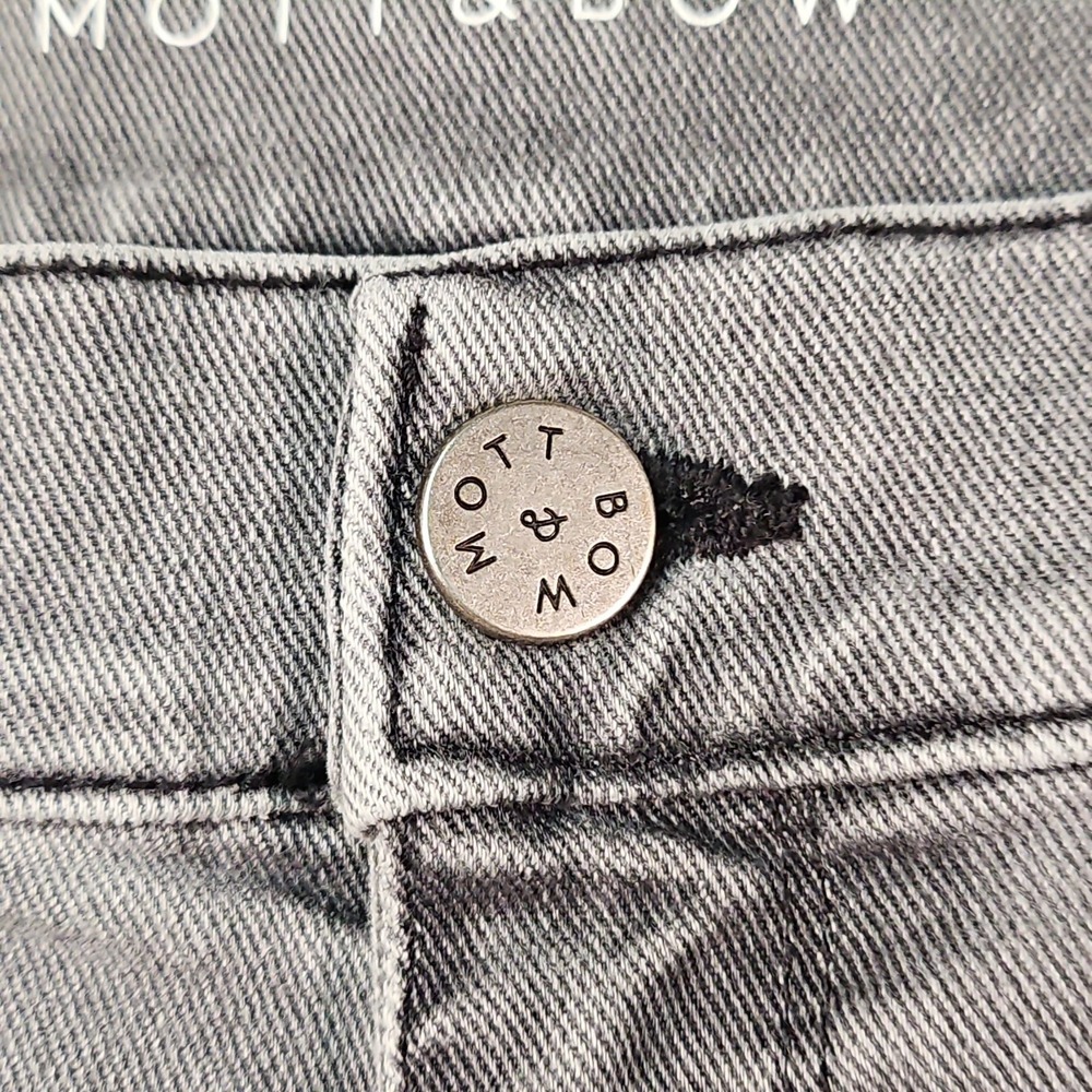 Mott Bow Jeans Mens 34x30 Slim Stone Gray Minimalist Preppy Ultra Soft Stretch - Picture 4 of 16